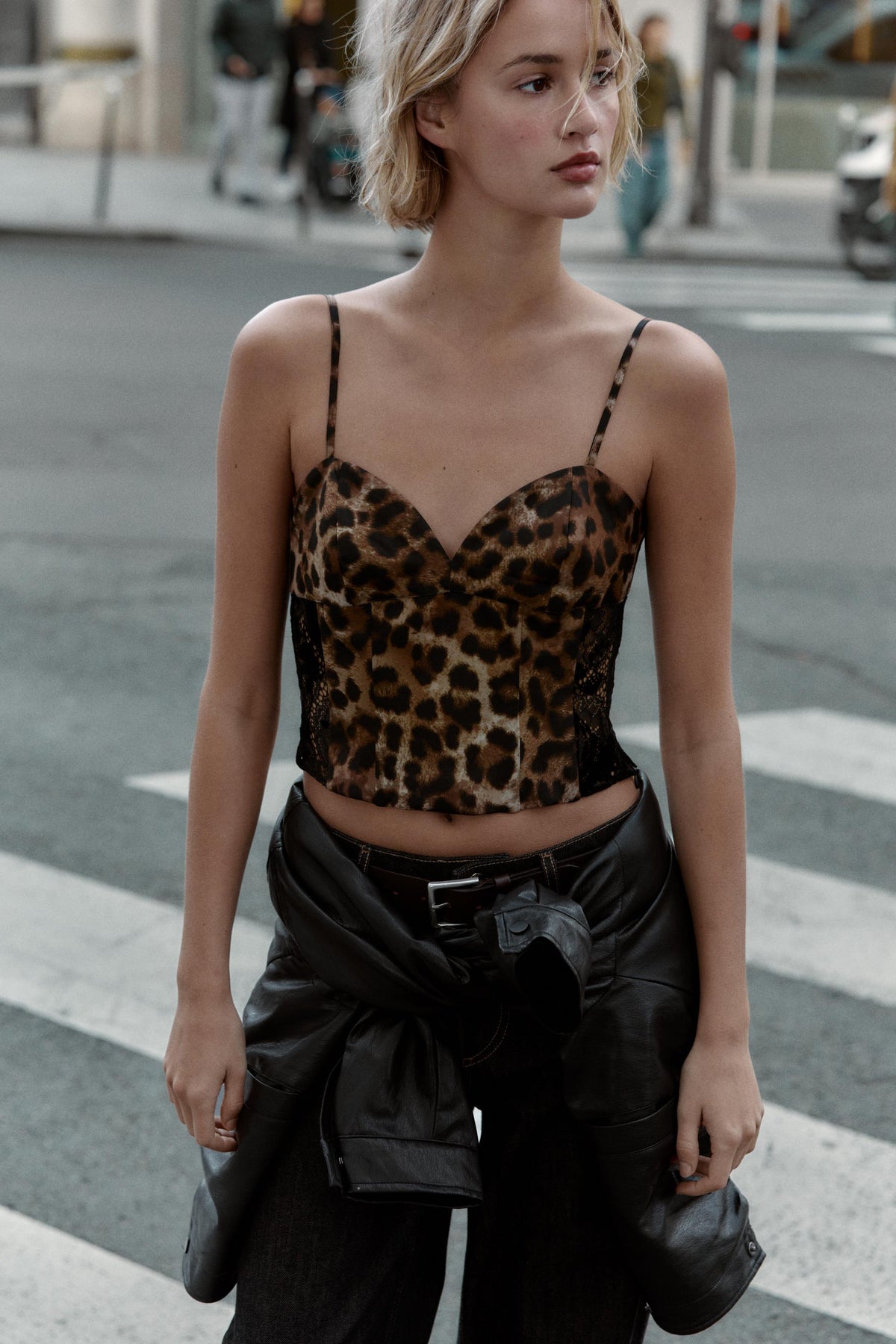 Animal Print Lace Top