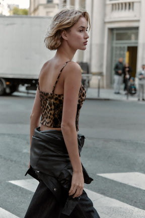 Animal Print Lace Top