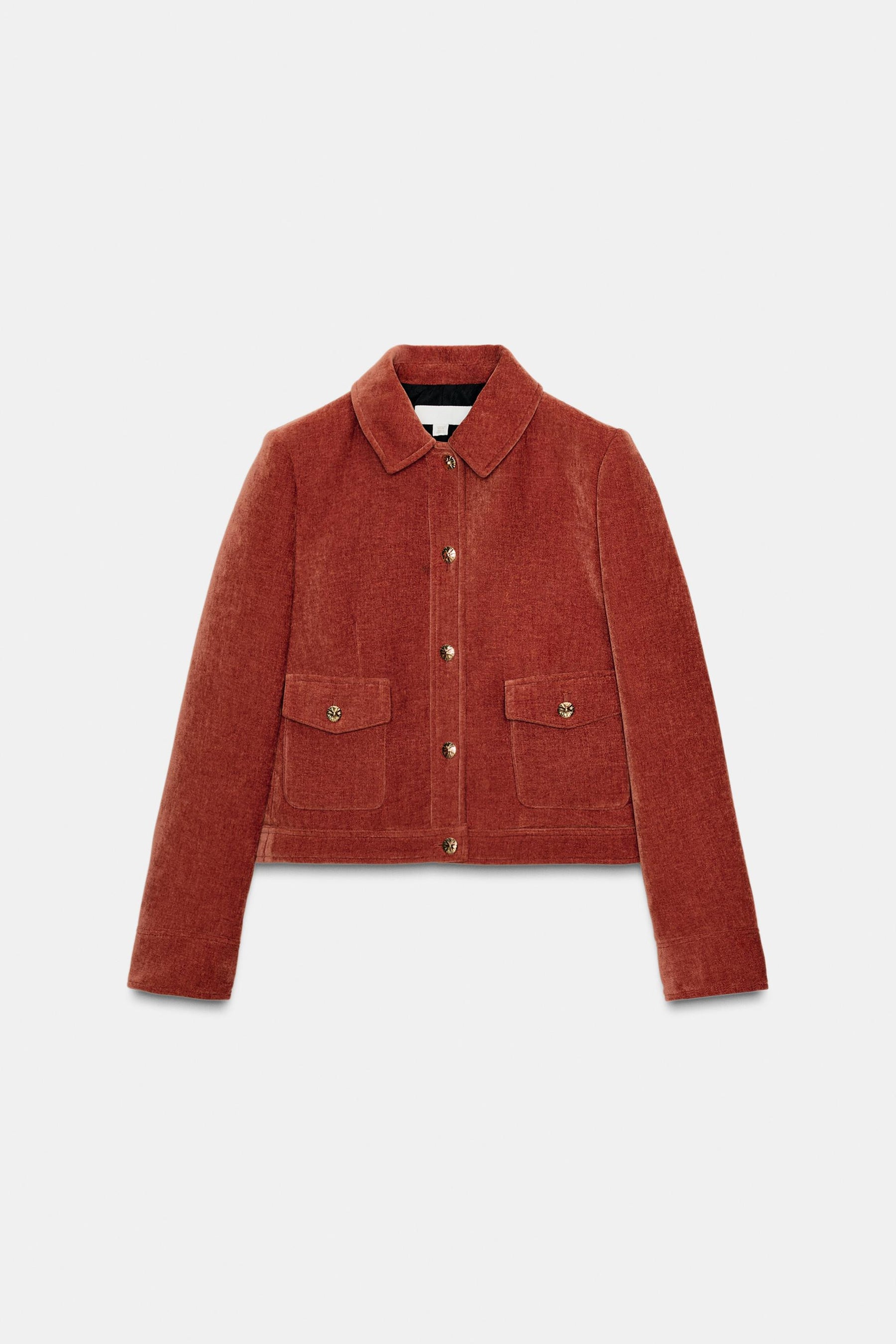 Velvet Shoulder-Pad Jacket