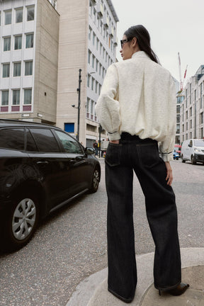 CONTRASTING TRIM BOMBER JACKET - Image 3