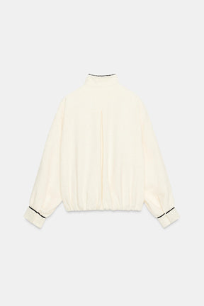 CONTRASTING TRIM BOMBER JACKET - Image 6