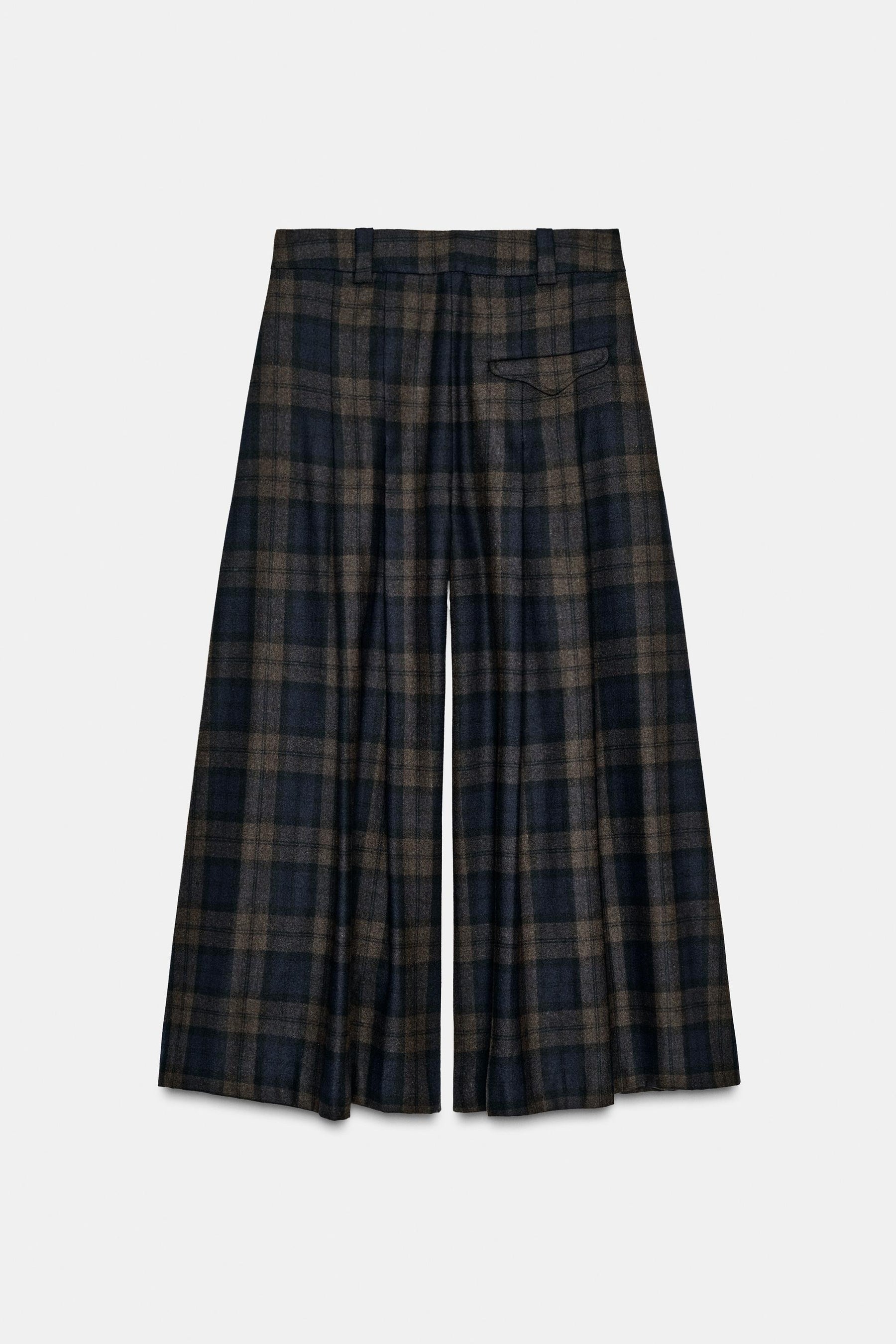 WIDE-LEG WOOL BLEND TROUSERS