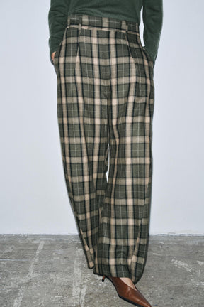 Wide-Leg Wool Trousers