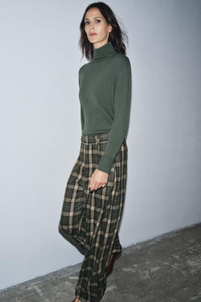 Wide-Leg Wool Trousers