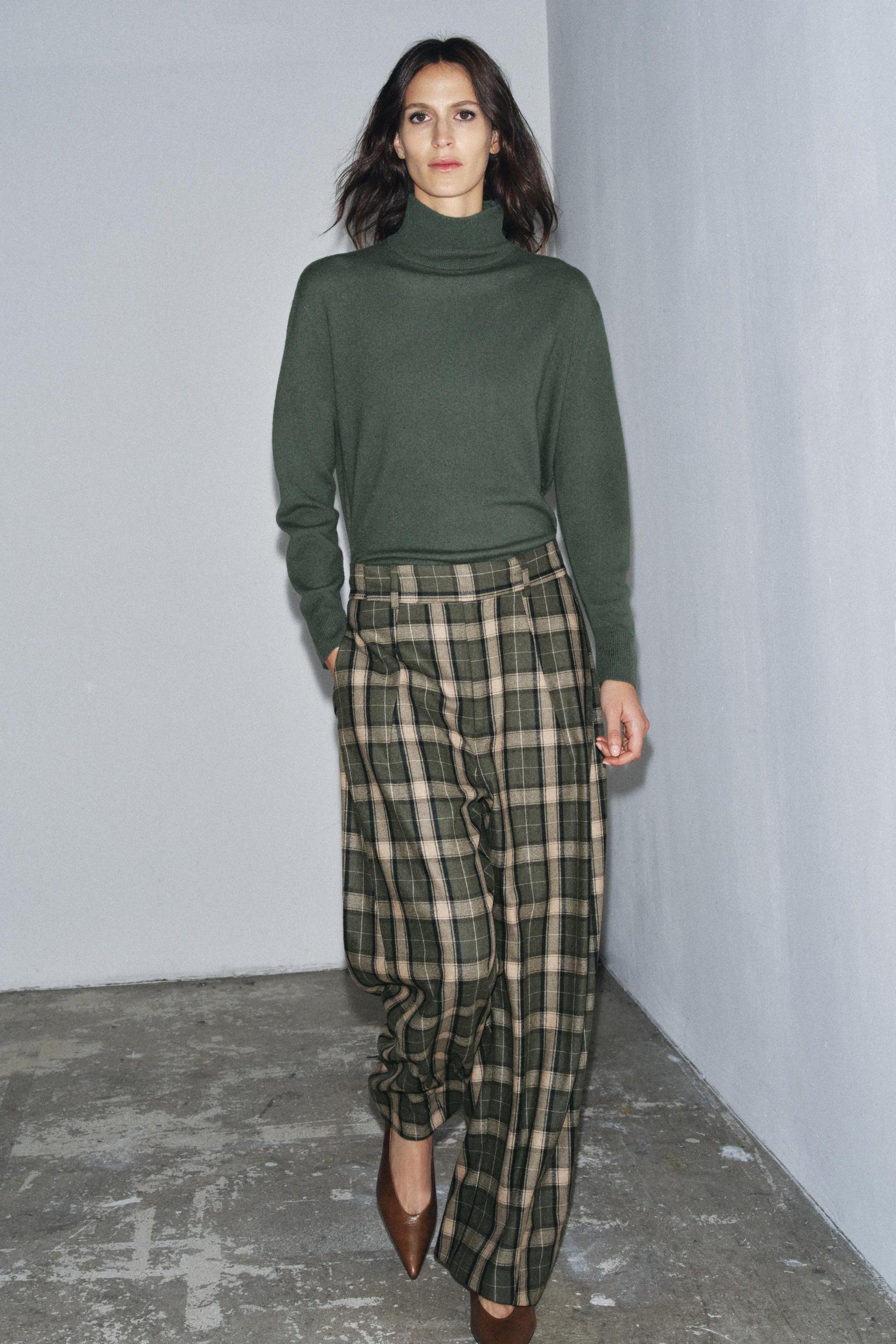 Wide-Leg Wool Trousers
