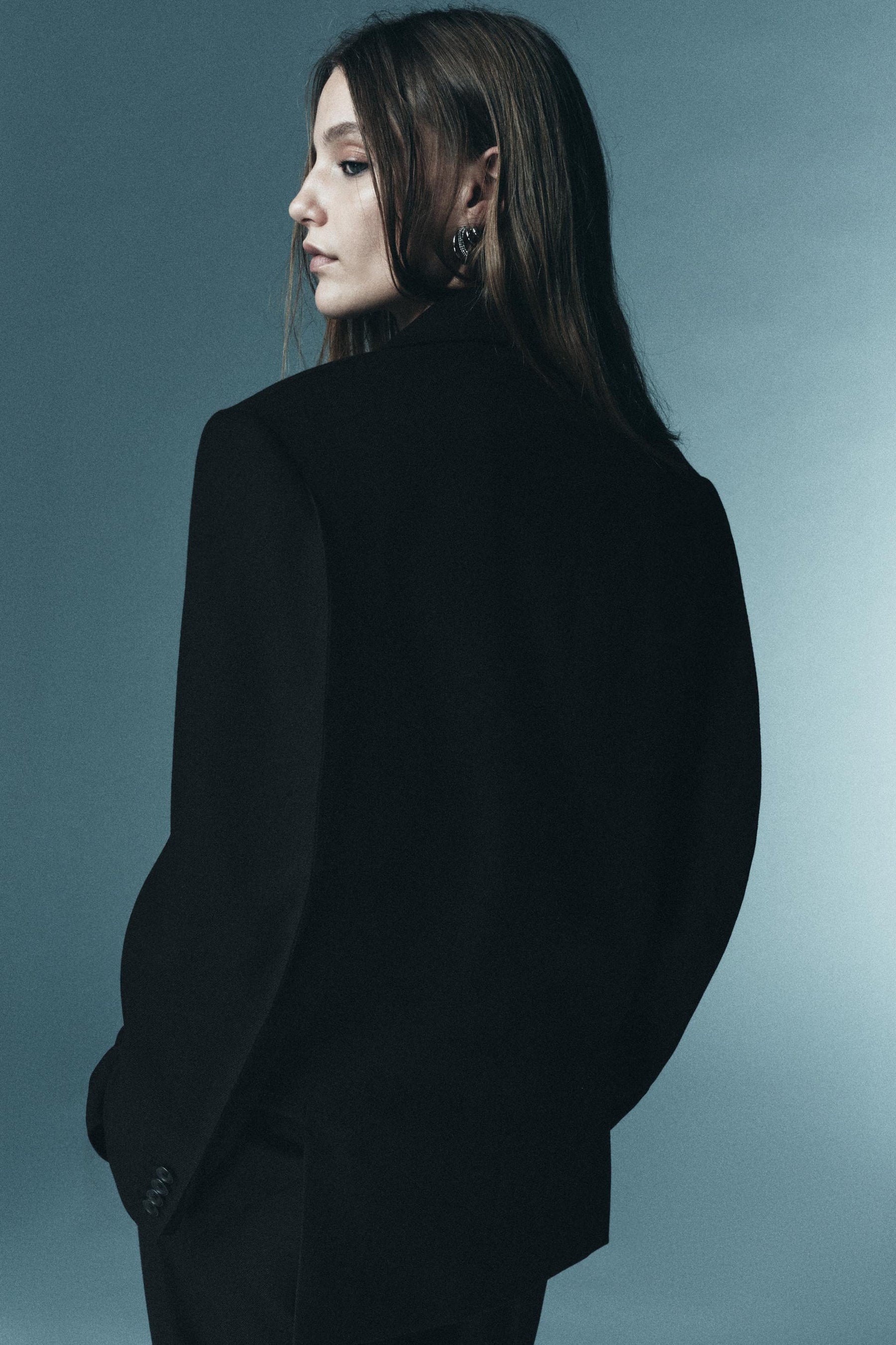 100% WOOL DARTED TROUSERS