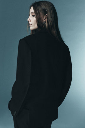 100% WOOL DARTED TROUSERS