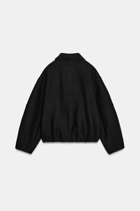 Bomber Jacket With Wool