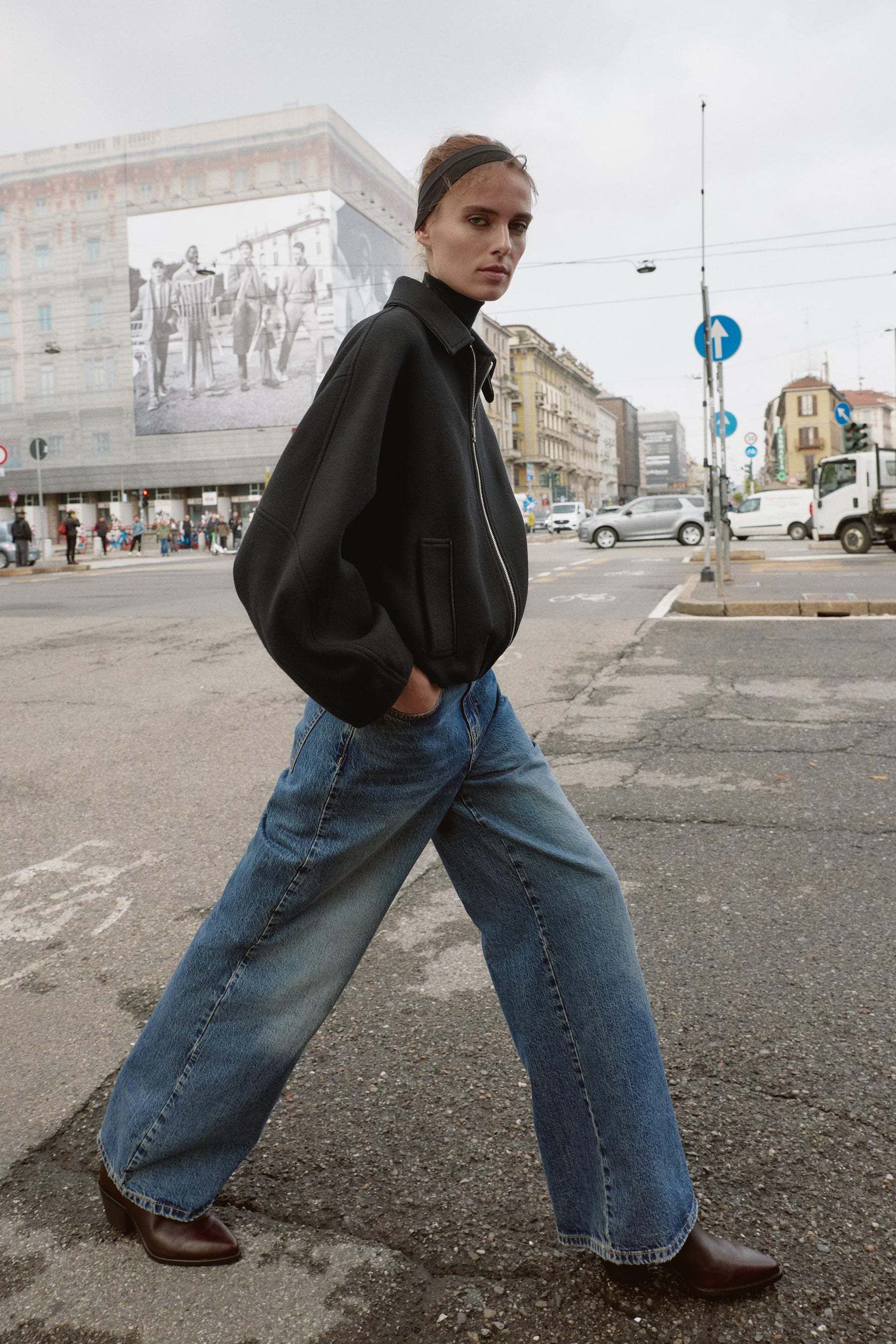 Bomber Jacket With Wool