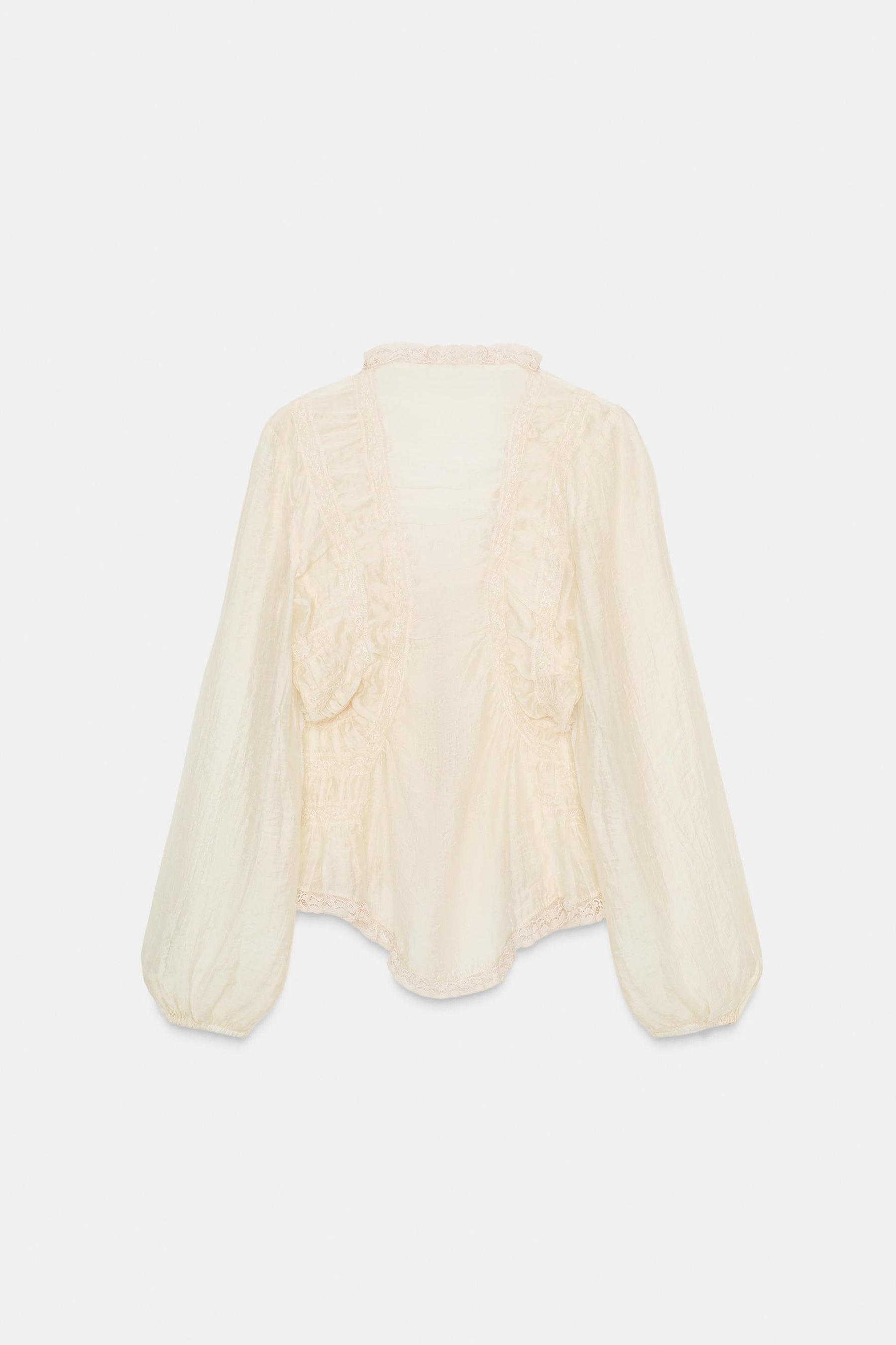 ASYMMETRIC LACE SHIRT