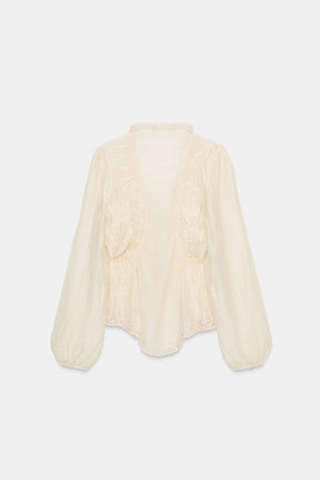 ASYMMETRIC LACE SHIRT