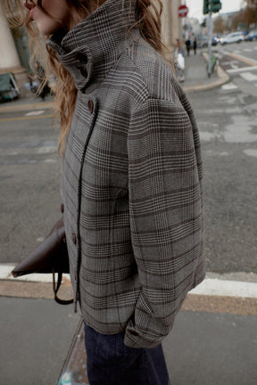 CHECKED DOUBLE-BREASTED JACKET