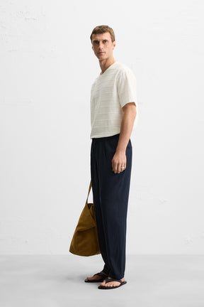 STRIPED IRREGULAR TEXTURE T-SHIRT - Image 4