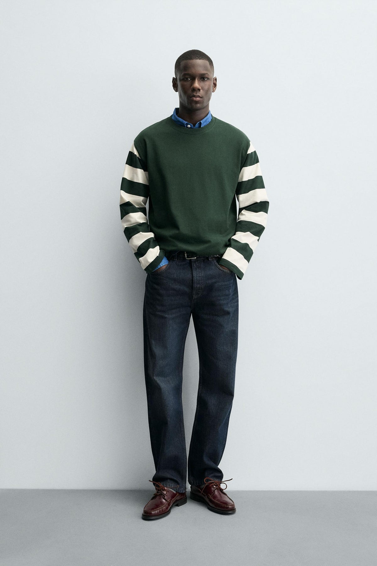 STRIPED LONG SLEEVE T-SHIRT - Image 1