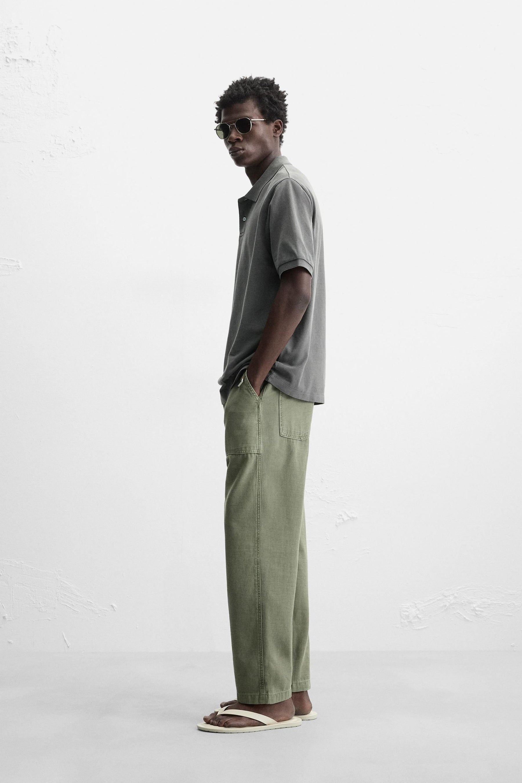 WASHED PIQUÉ POLO SHIRT - Image 4