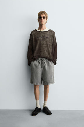 FADED RELAXED FIT BERMUDA SHORTS - Image 1