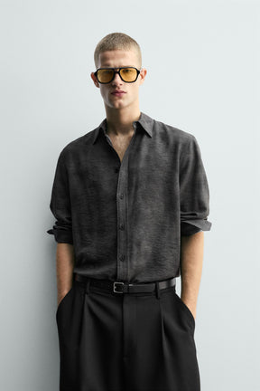 TEXTURED PRINT SHIRT - Image 2