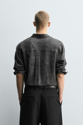 TEXTURED PRINT SHIRT - Image 3