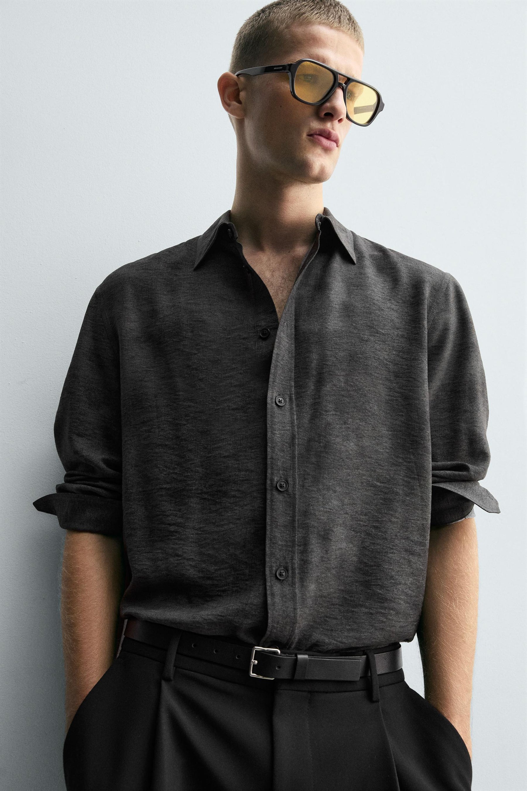 TEXTURED PRINT SHIRT - Image 5