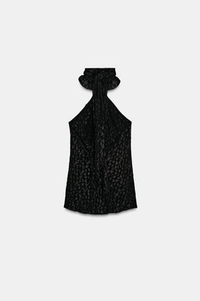 Metallic Thread Halter Top