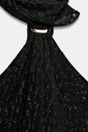 Metallic Thread Halter Top