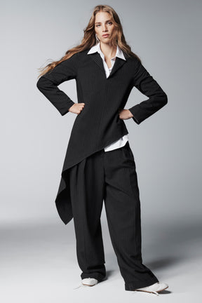 Striped Darted Trousers