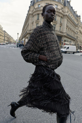 METALLIC TEXTURED BOMBER JACKET