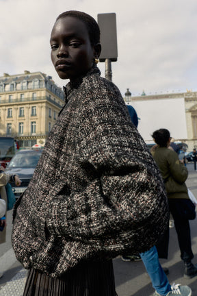 METALLIC THREAD TEXTURED BOMBER JACKET - Image 5