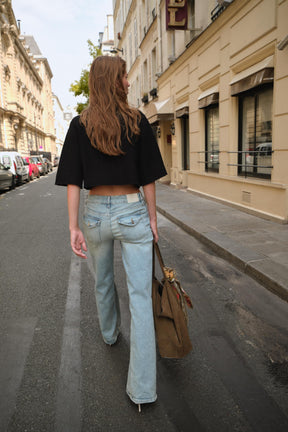 Low-Rise Flare Fit Jeans