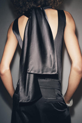 Satin Sleeveless Fashion Top