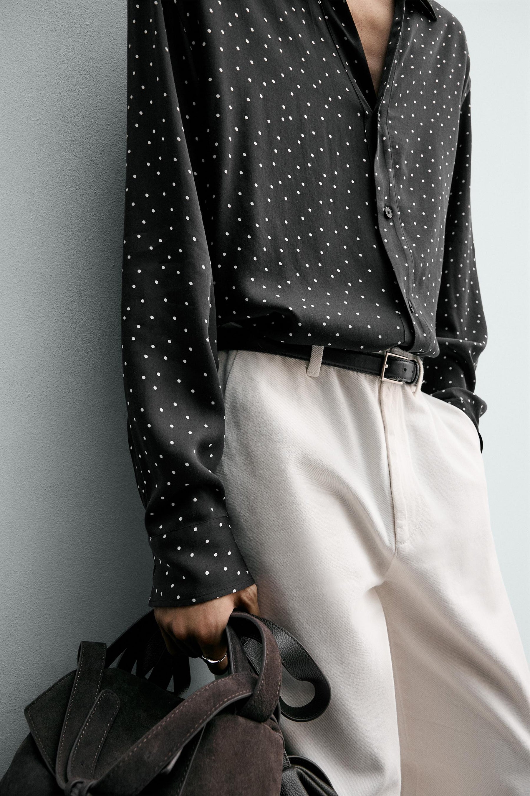FLOWING POLKA DOT SHIRT - Image 6