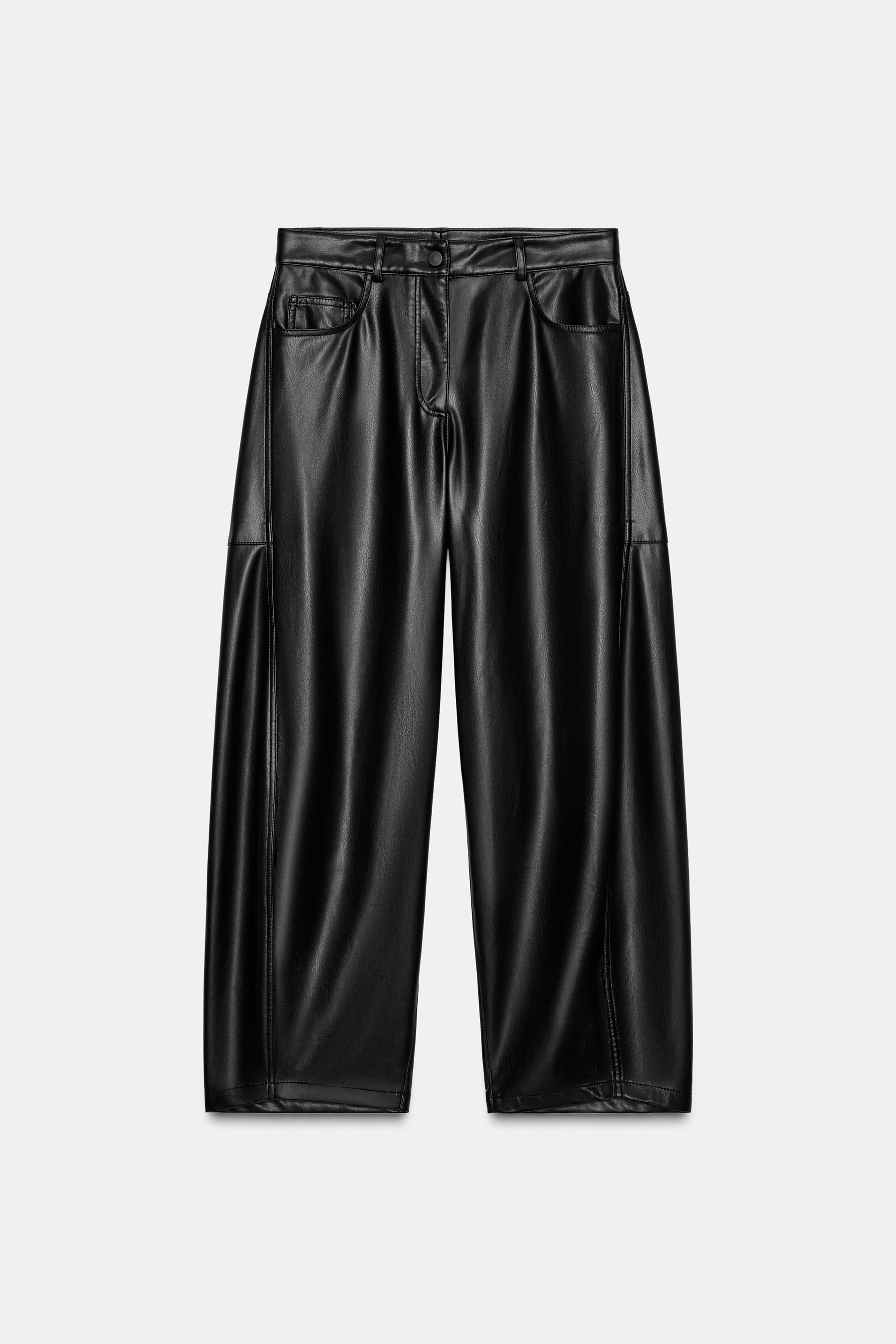 Leather Effect Balloon Trousers