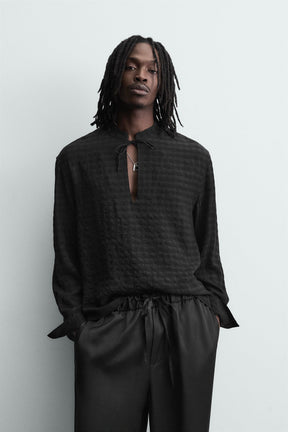 FLUID TEXTURED POLO SHIRT - Image 2