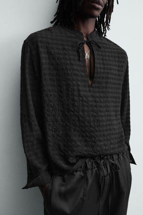 FLUID TEXTURED POLO SHIRT - Image 6