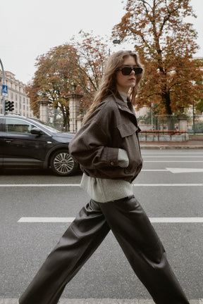 Herringbone Bomber Jacket