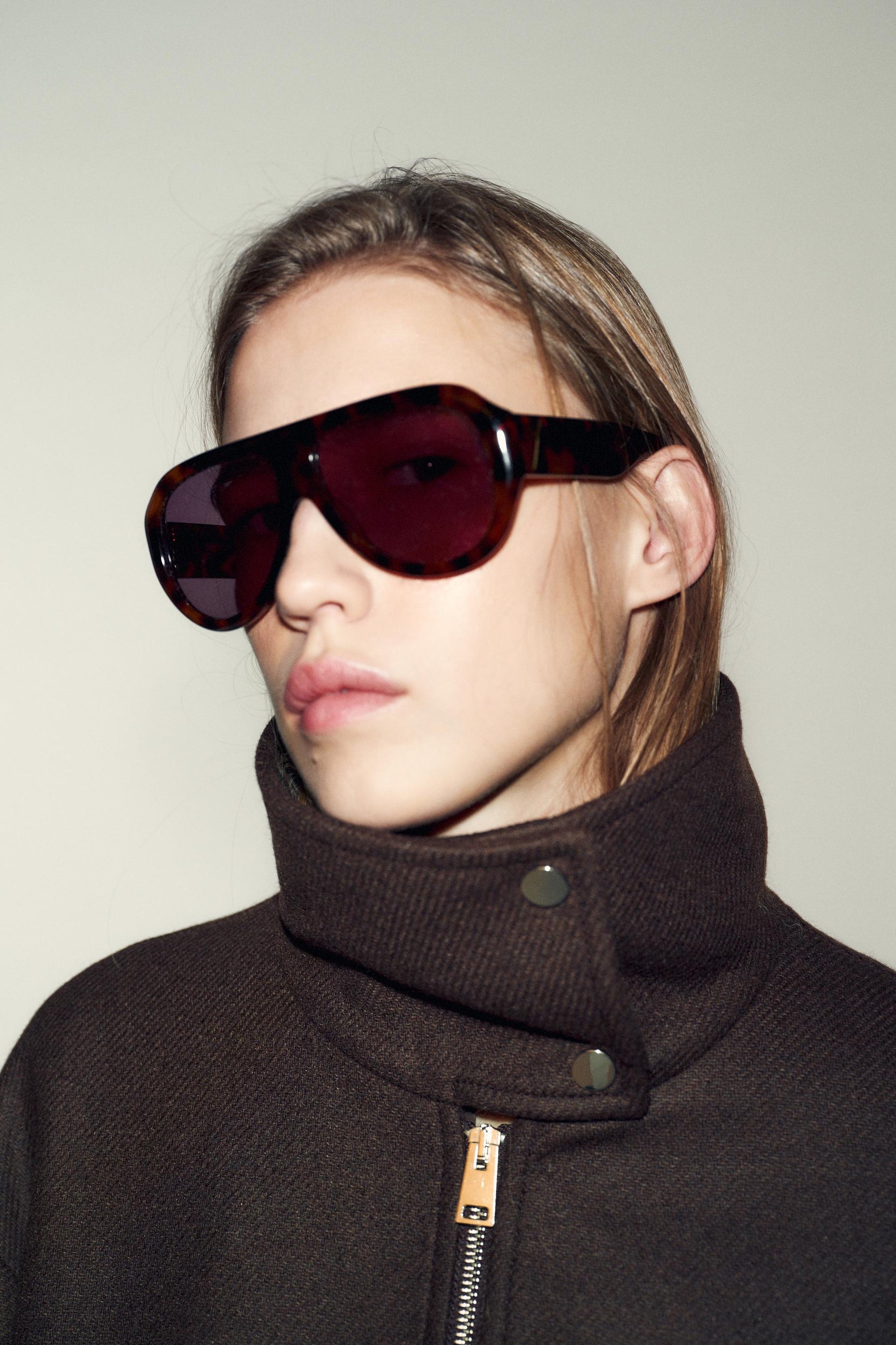 WOOL BLEND BOMBER JACKET WITH HIGH NECK - Image 4