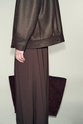 WOOL BLEND BOMBER JACKET WITH HIGH NECK - Image 5