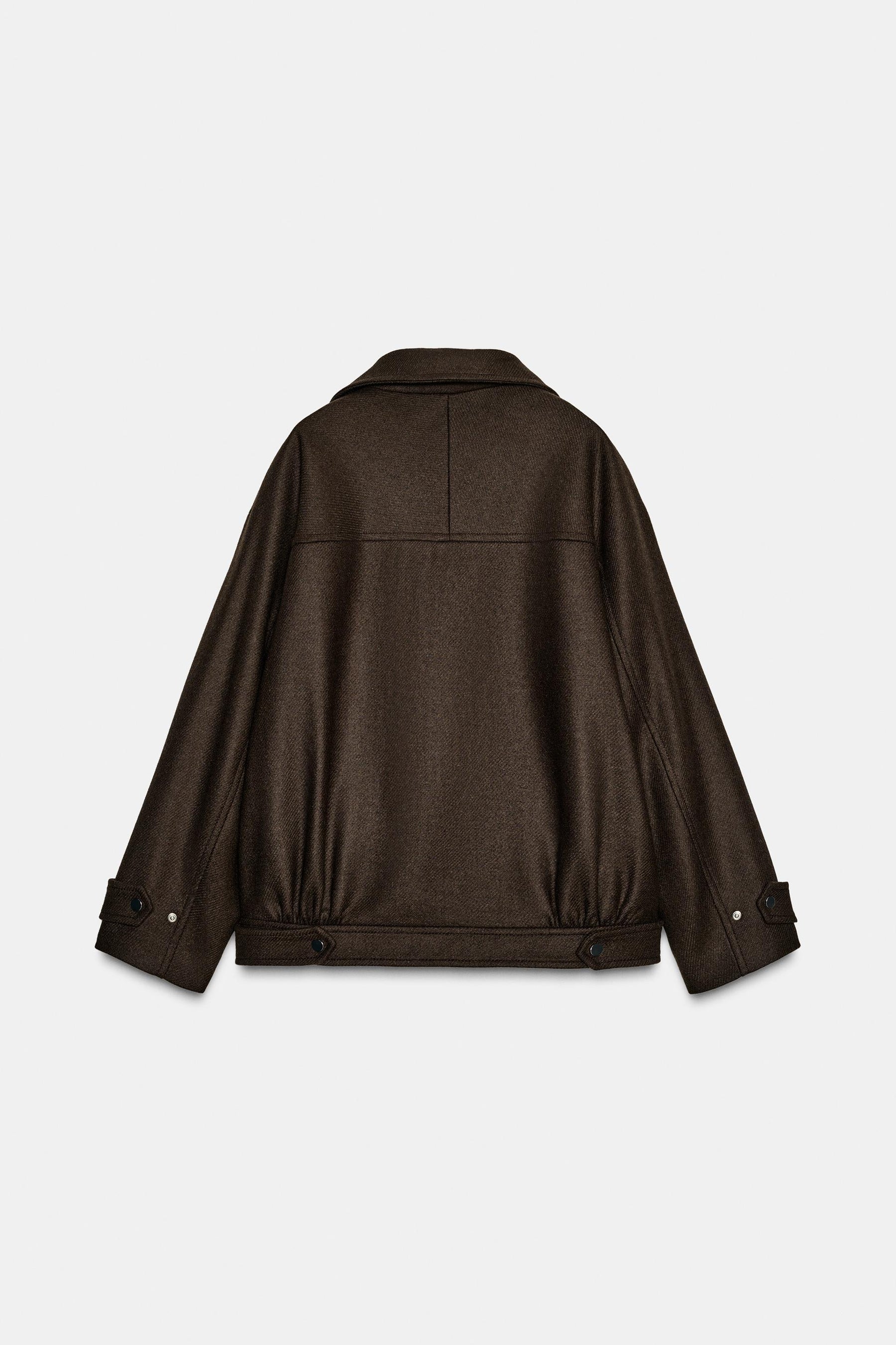 WOOL BLEND BOMBER JACKET WITH HIGH NECK - Image 7