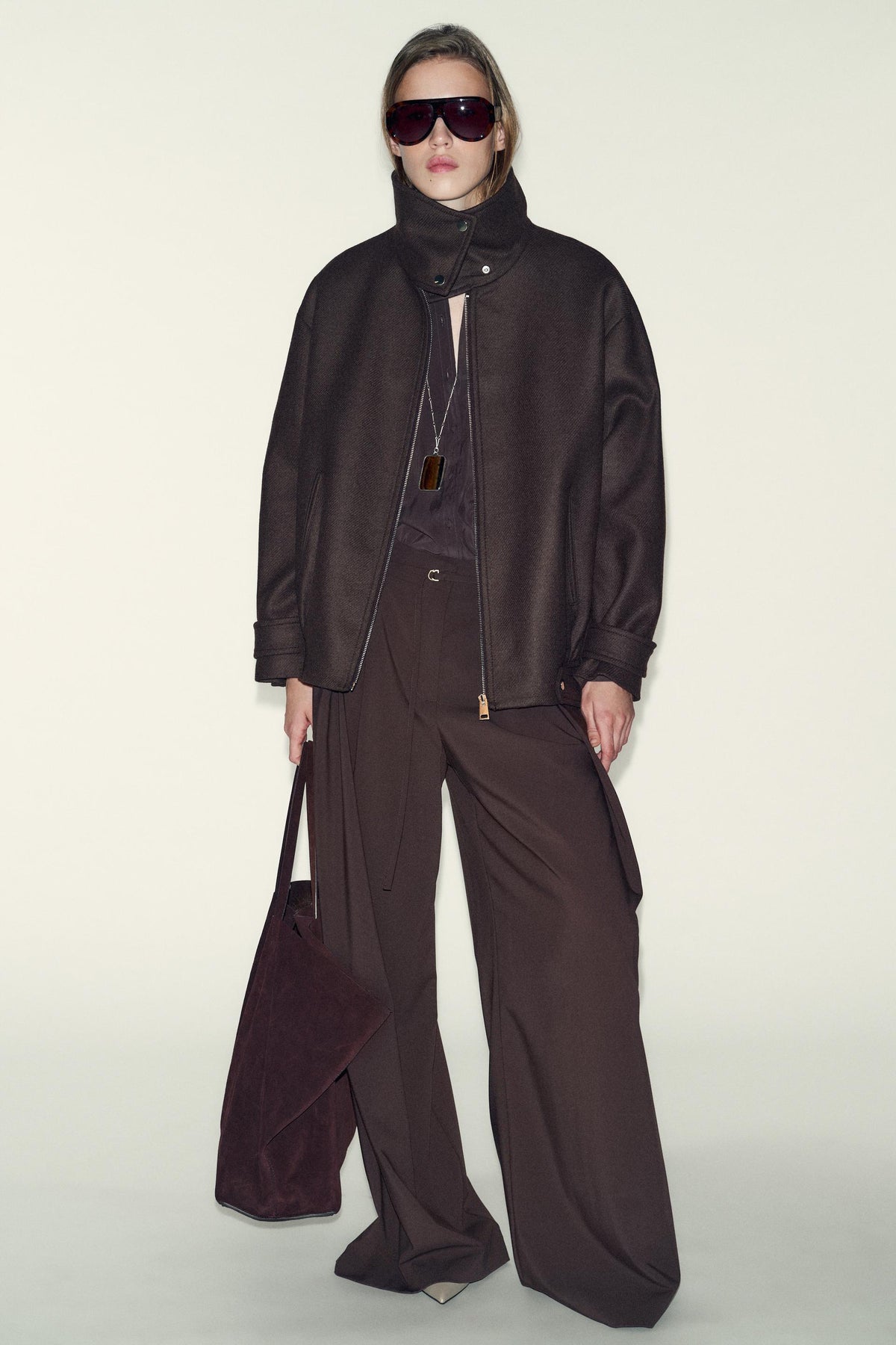 WOOL BLEND BOMBER JACKET