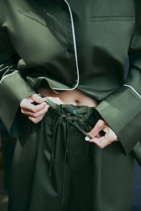 Contrasting Poplin Trousers