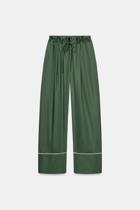 Contrasting Poplin Trousers