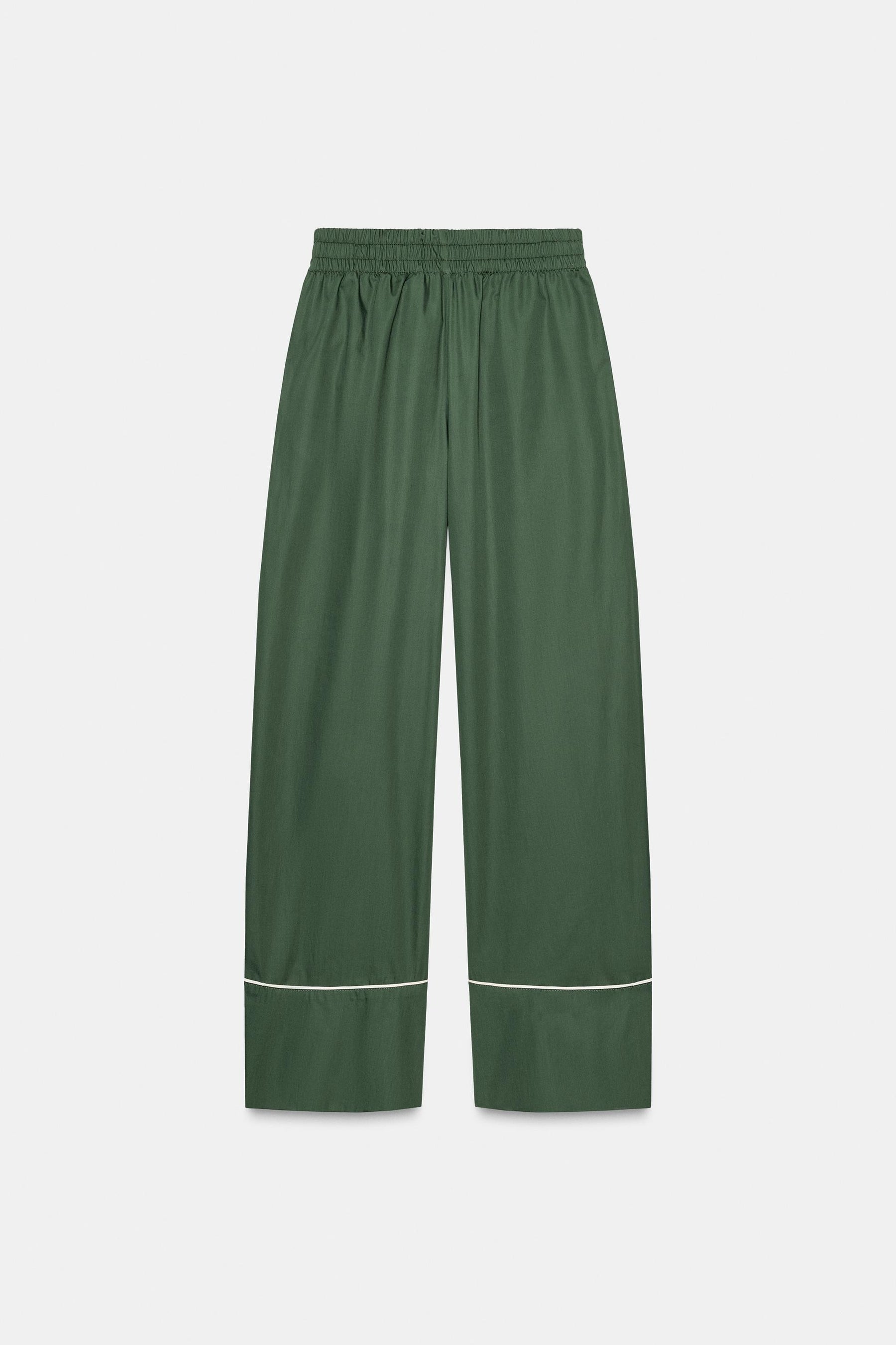 Contrasting Poplin Trousers