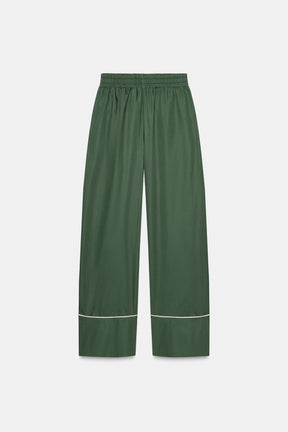 Contrasting Poplin Trousers