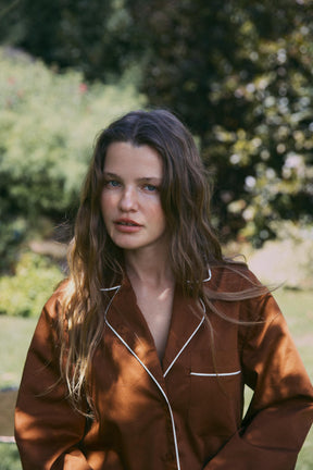 Contrast Poplin Pyjama Shirt