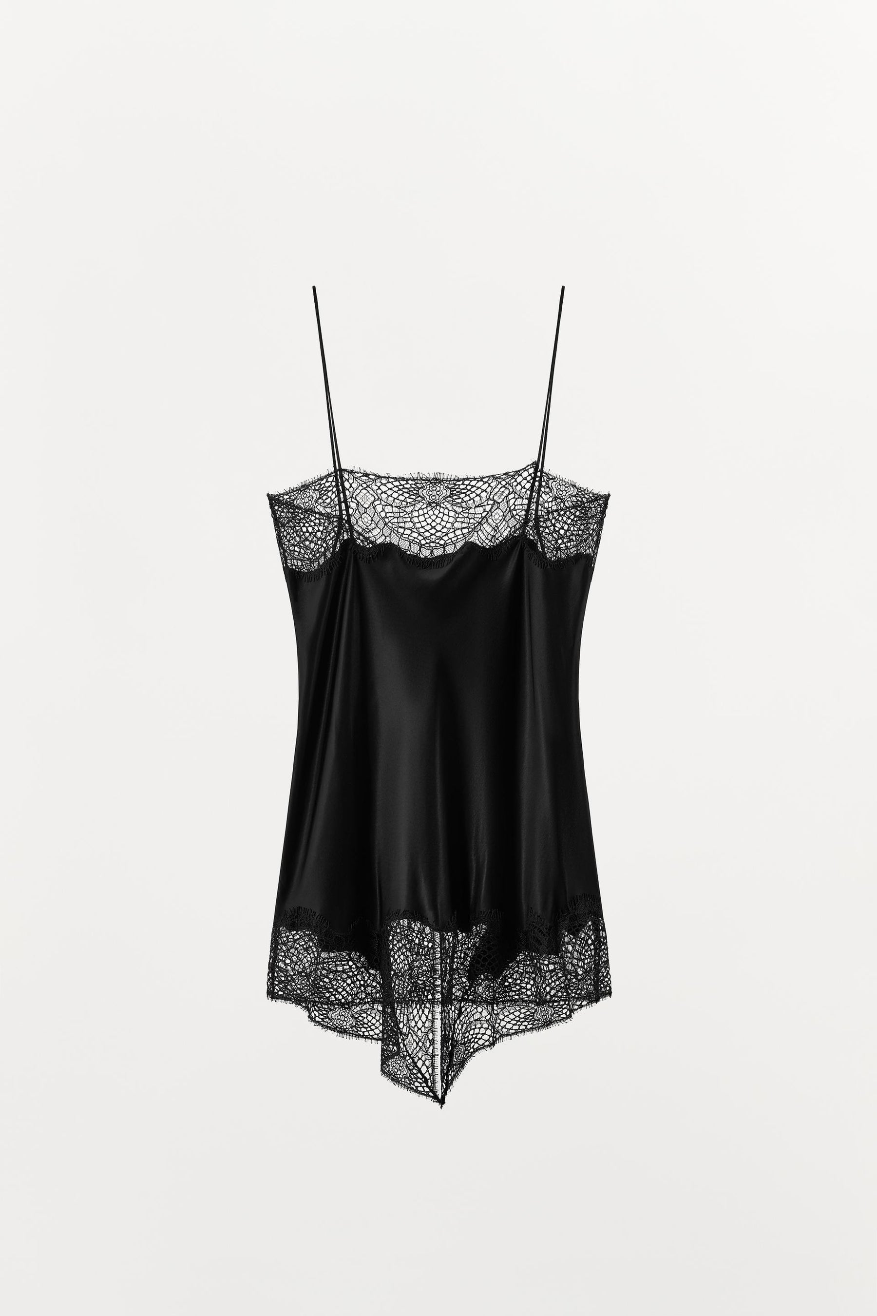 Satin Camisole with Lace