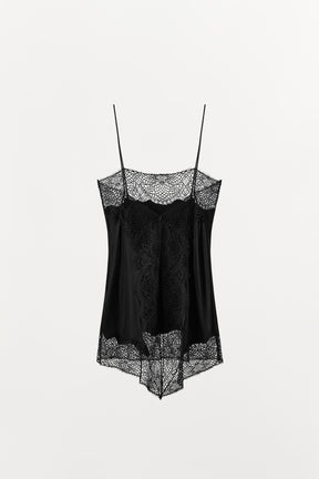 Satin Camisole with Lace