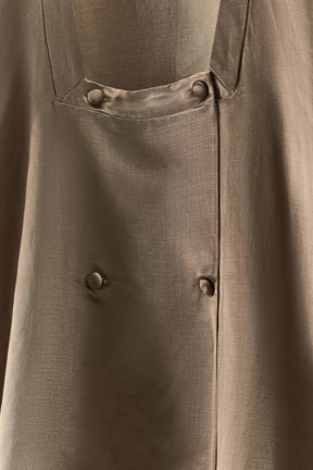 Linen Blend Wrapover Shirt