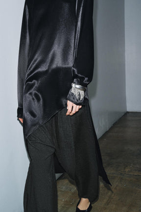 Asymmetric long blouse