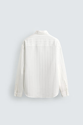 STRIPED FLOWING SHIRT - Image 7