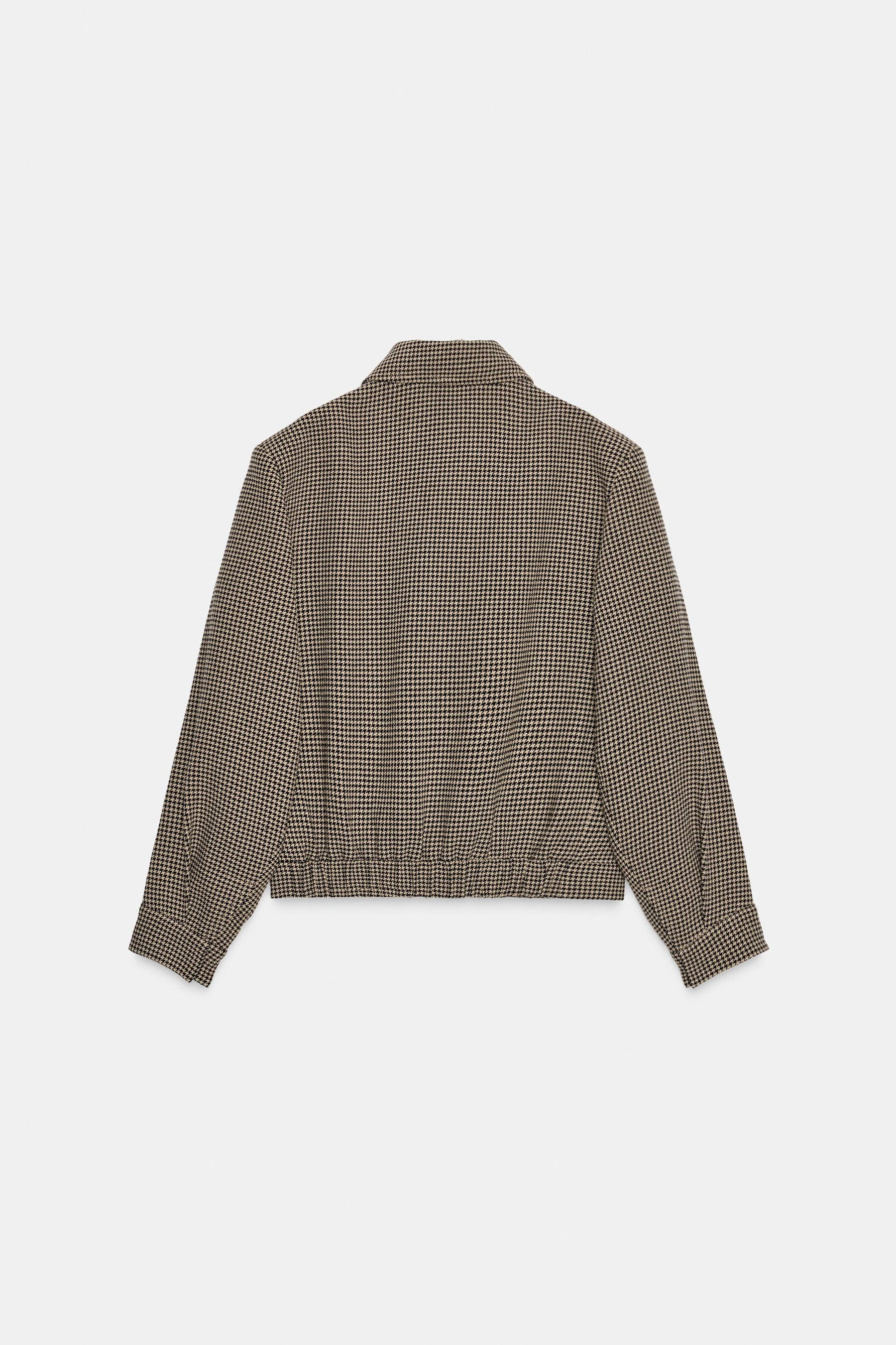 Houndstooth Bomber Jacket